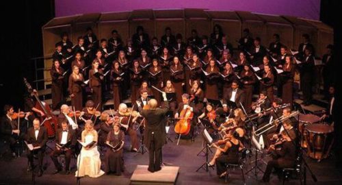Orchestra, chorus and soloists