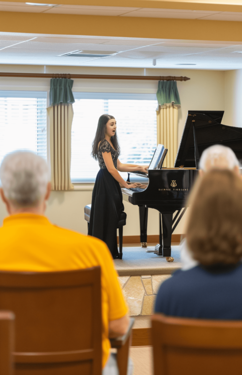 Performing at a senior center